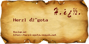 Herzl Ágota névjegykártya